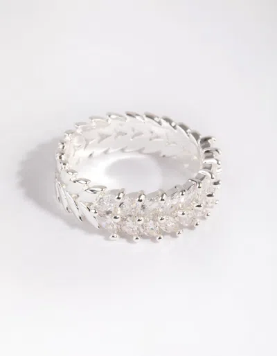 Lovisa Silver Plated Cubic Zirconia Navette Ring
