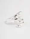 Lovisa Silver Plated Double Row Wrap Ring In Silver