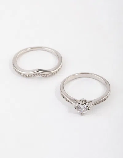 Lovisa Silver Plated Glamorous V-stack Ring Set