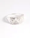Lovisa Silver Plated Mixed Shape Cocktail Ring In Silver