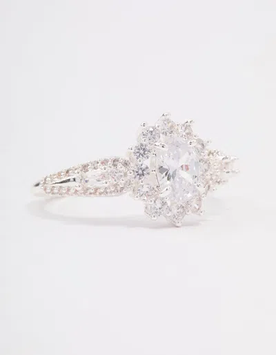 Lovisa Silver Plated Opulent Statement Ring In Pattern