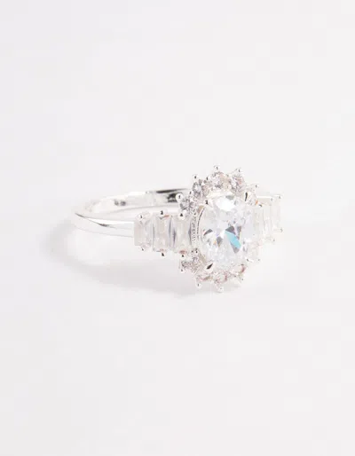Lovisa Silver Plated Oval Baguette Grand Ring