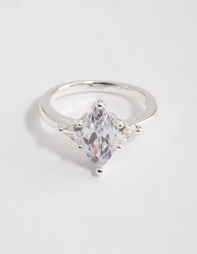 Lovisa Silver Plated Precious Marquise Ring