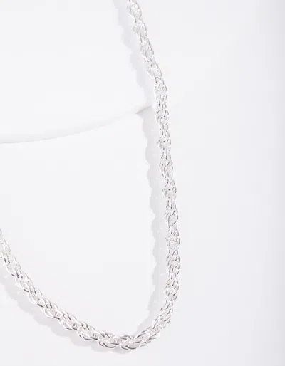 Lovisa Silver Plated Thick Chain Necklace In Animal Print