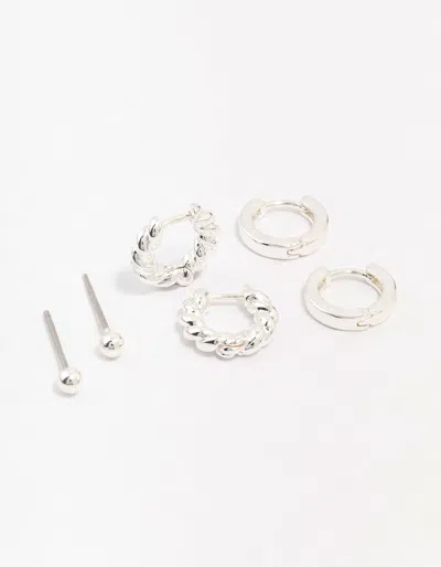 Lovisa Silver Plated Twisted Earring 3-pack