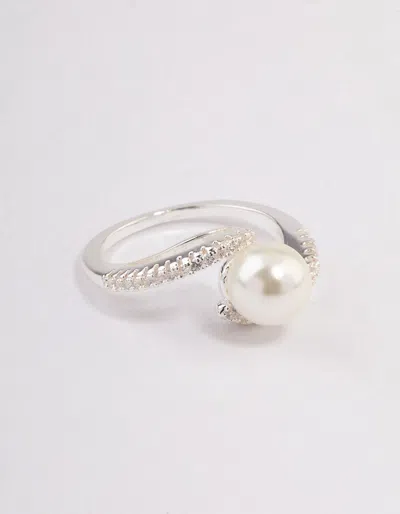 Lovisa Silver Plated Wrapped Pearl Ring In Multi