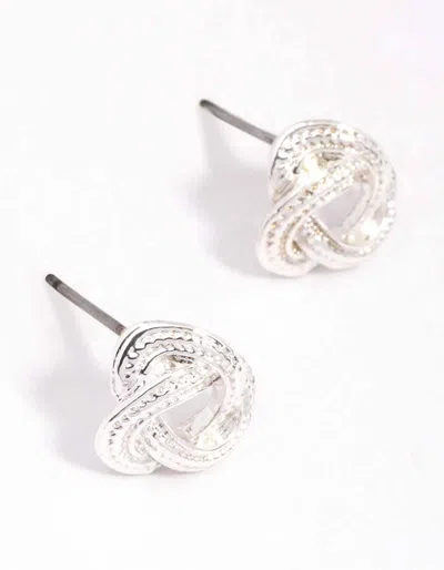 Lovisa Silver Rope Knotted Stud Earrings