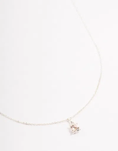 Lovisa Silver Solitaire Czech Crystal Necklace