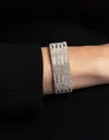 Lovisa Silver Spiky 4 Row Diamante Cuff Bangle In Silver