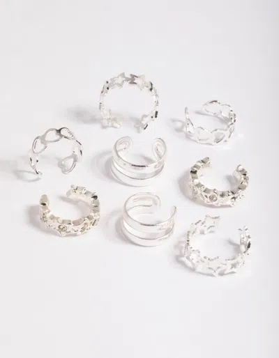 Lovisa Silver Starry Heart Cuff Earring Pack