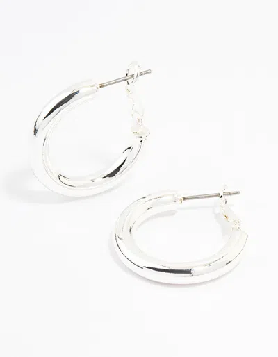 Lovisa Silver Thin C Hoop Earrings