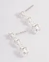 Lovisa Silver Three Square Mini Drape Earrings In Silver