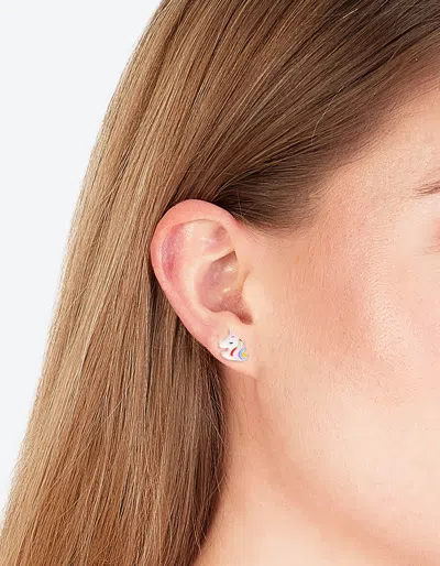Lovisa Silver Unicorn Stud Earrings In Multi