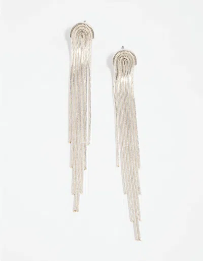 Lovisa Silver Waterfall Diamante Drop Earrings