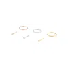 Lovisa Small Diamante Pin Nose Ring 6 Pack In Multi