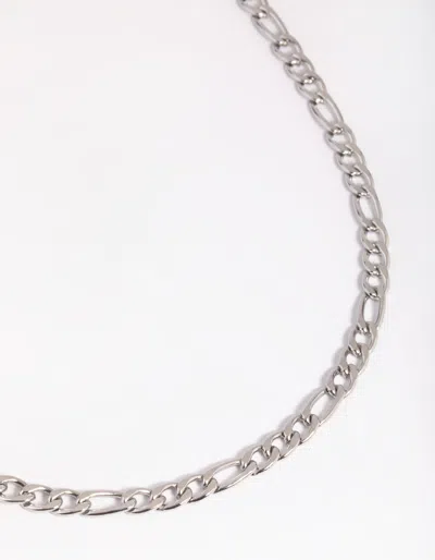 Lovisa Stainless Steel Figaro Necklace In Silver