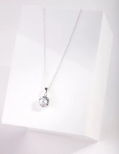 Lovisa Sterling Silver 3 Carat Cubic Zirconia Solitaire Pendant Necklace