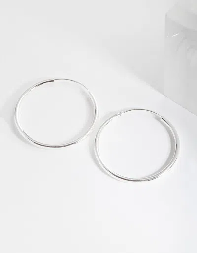 Lovisa Sterling Silver 40mm Thick Hoop Earrings
