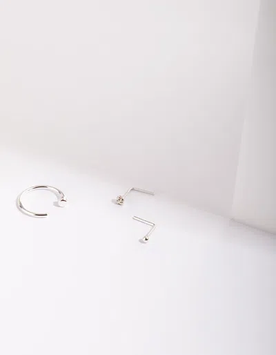 Lovisa Sterling Silver Ball Diamante Nose Ring