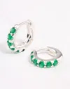 Lovisa Sterling Silver Cubic Zirconia Basic Huggie Earrings In Silver