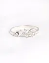Lovisa Sterling Silver Cubic Zirconia Butterfly Ring In Multi