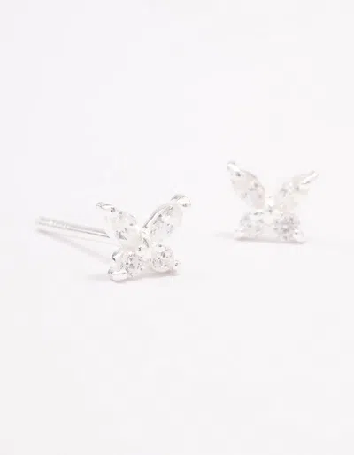 Lovisa Sterling Silver Cubic Zirconia Butterfly Stud Earrings
