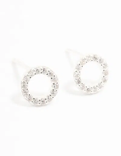 Lovisa Sterling Silver Cubic Zirconia Circle Stud Earrings
