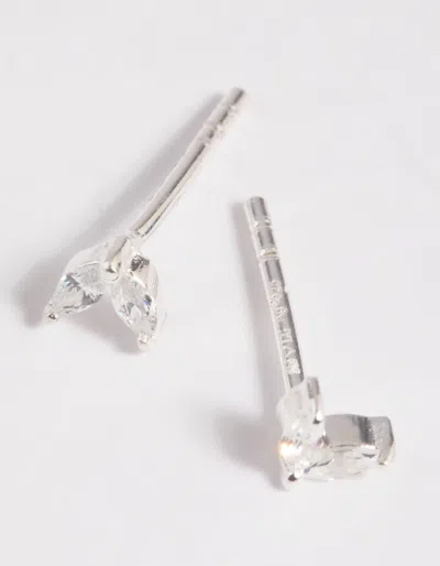 Lovisa Sterling Silver Cubic Zirconia Dolphin Tail Stud Earrings
