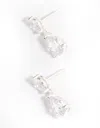 Lovisa Sterling Silver Cubic Zirconia Marquise And Pear Drop Earrings In Silver