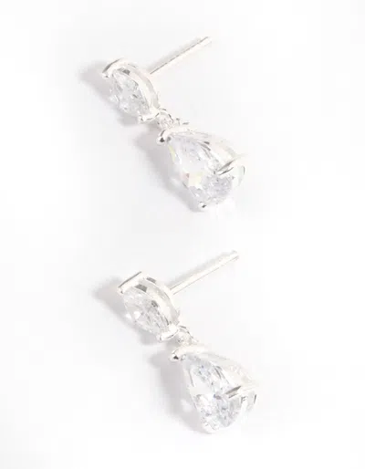 Lovisa Sterling Silver Cubic Zirconia Marquise And Pear Drop Earrings