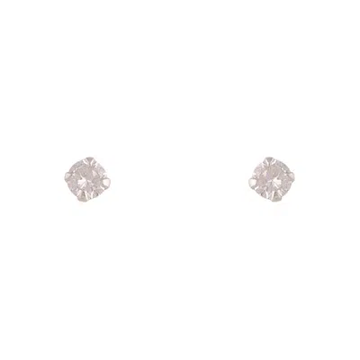 Lovisa Sterling Silver Cubic Zirconia Round 4mm Stud Earrings