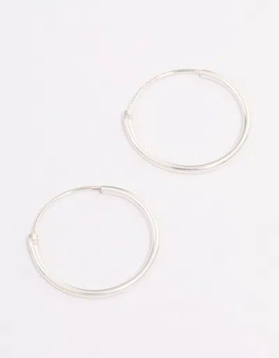 Lovisa Sterling Silver Hoop Earrings In Red