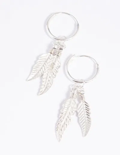 Lovisa Sterling Silver Leaves Huggie Hoop Earrings