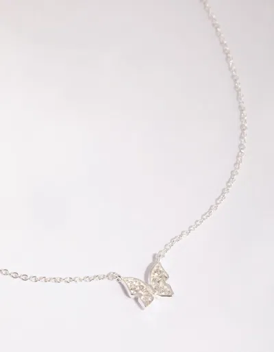 Lovisa Sterling Silver Pave Butterfly Necklace