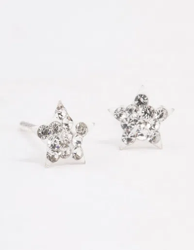 Lovisa Sterling Silver Pave Star Stud Earrings