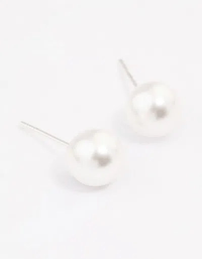 Lovisa Sterling Silver Pearl Stud Earrings In Neutral