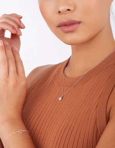 Lovisa Sterling Silver Rhodium Plated Cubic Zirconia Necklace