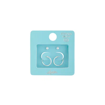 Lovisa Sterling Silver Stud And Sleeper Earrings In Blue
