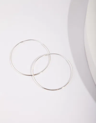 Lovisa Sterling Silver Thread Polished Hoop Earrings