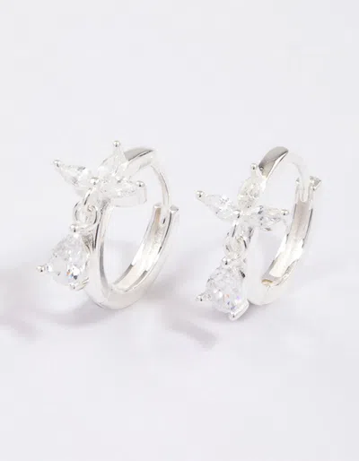 Lovisa Sterling Silver Trio Marquise Huggie Pear Earrings