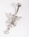 Lovisa Surgical Steel Butterfly Belly Bar In Multi