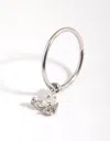 Lovisa Surgical Steel Butterfly Clicker Ring In Silver
