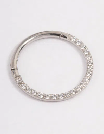 Lovisa Surgical Steel Clicker Ring In Silver