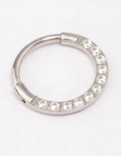 Lovisa Surgical Steel Cubic Zirconia Clicker Earring 7mm