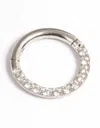 Lovisa Surgical Steel Cubic Zirconia Clicker Ring 7mm In Multi