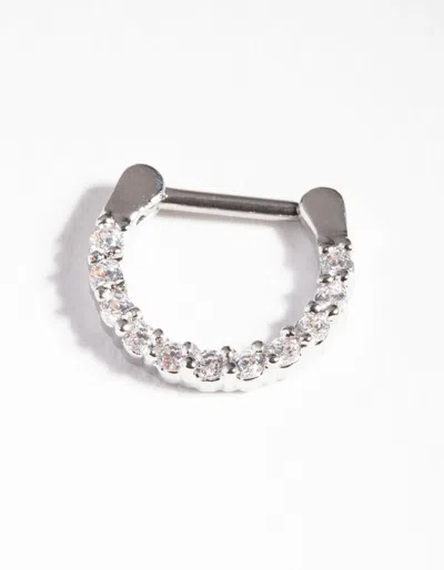 Lovisa Surgical Steel Cubic Zirconia Septum Ring In Multi