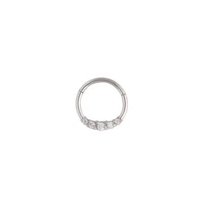 Lovisa Surgical Steel Diamante Clicker Earring In Silver