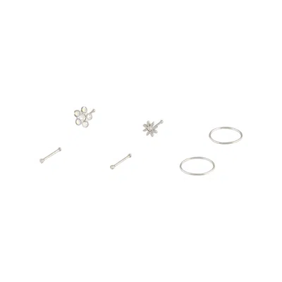 Lovisa Surgical Steel Flower Silver Nose Stud 6 Pack