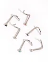 Lovisa Surgical Steel Frosty Nose Stud Pack In Multi