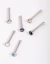 Lovisa Surgical Steel Frosty Nose Studs In Multi